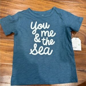 Ocean Blue Kids Tee with Playful Print